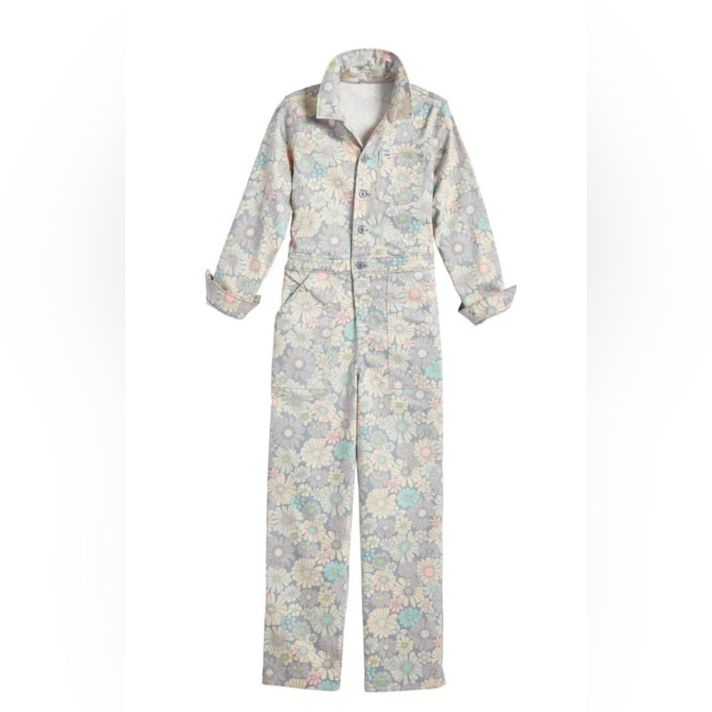 Lee Floral Workwear Jumpsuit — Retro Daisy Print — XL — NWOT
